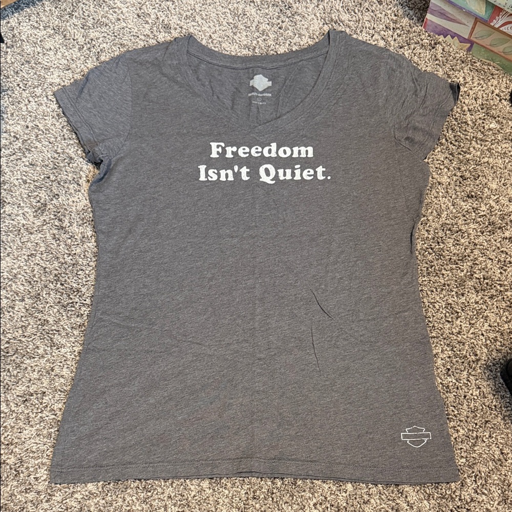 Harley Davidson “freedom isn’t quiet” shirt